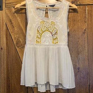 Lace Peplum Tank Top